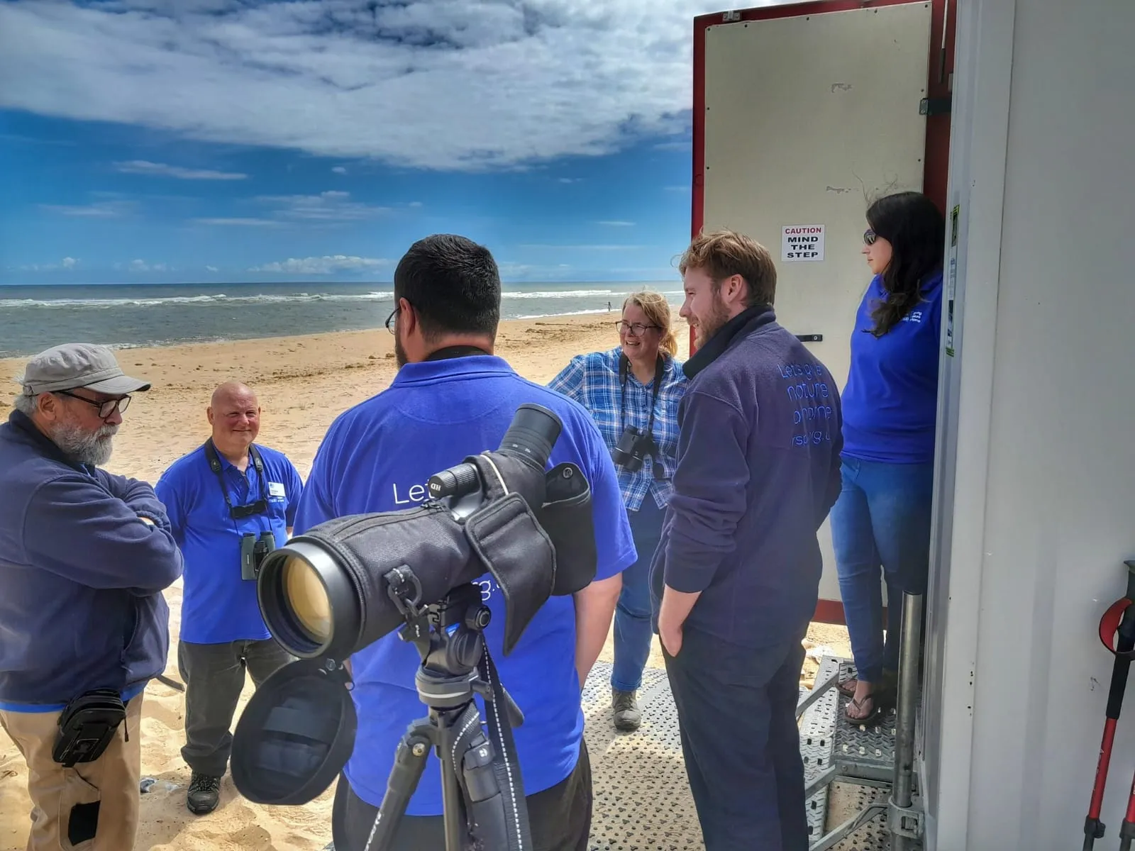 Mick Davis, who works on our beach-nesting birds project in Norfolk