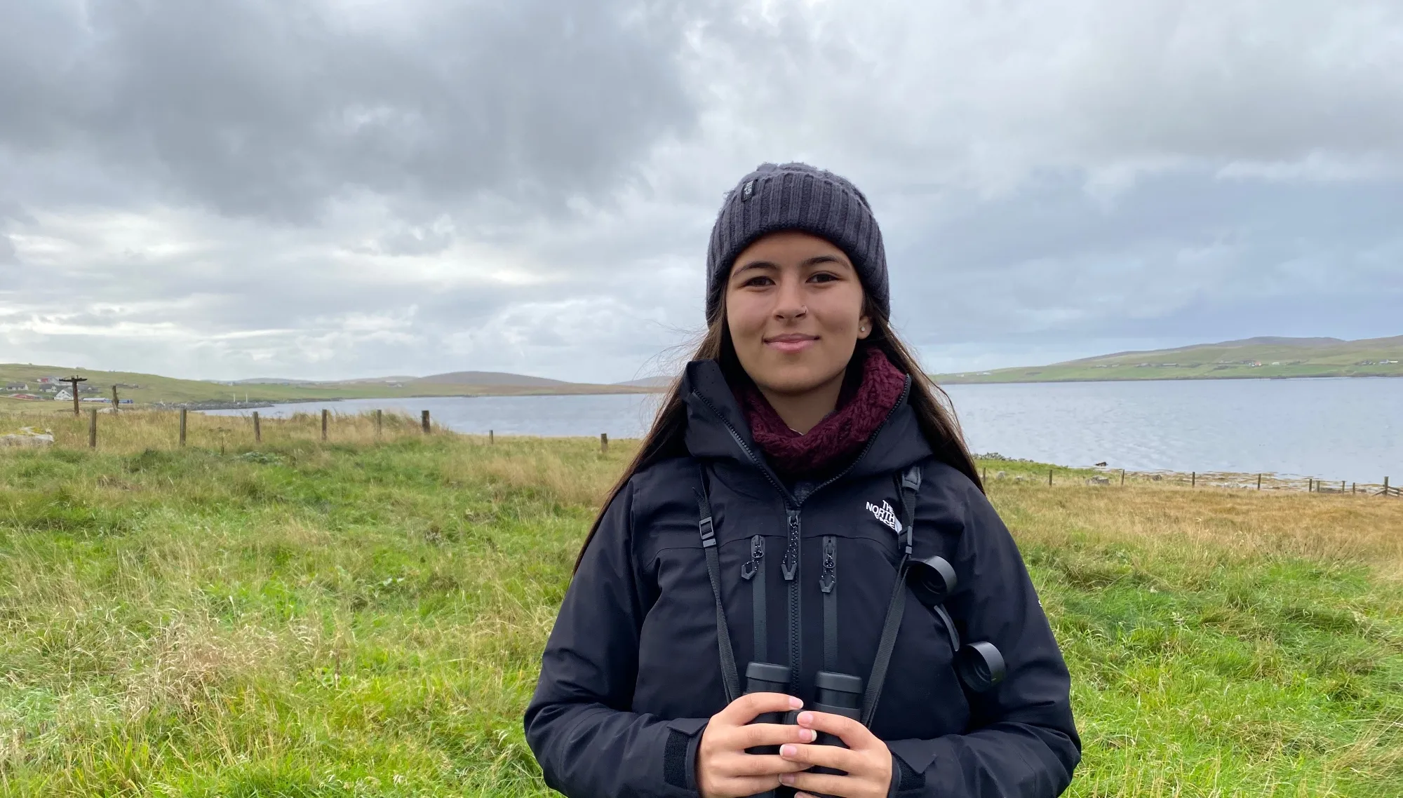 Mya-Rose Craig stood in front of wetland