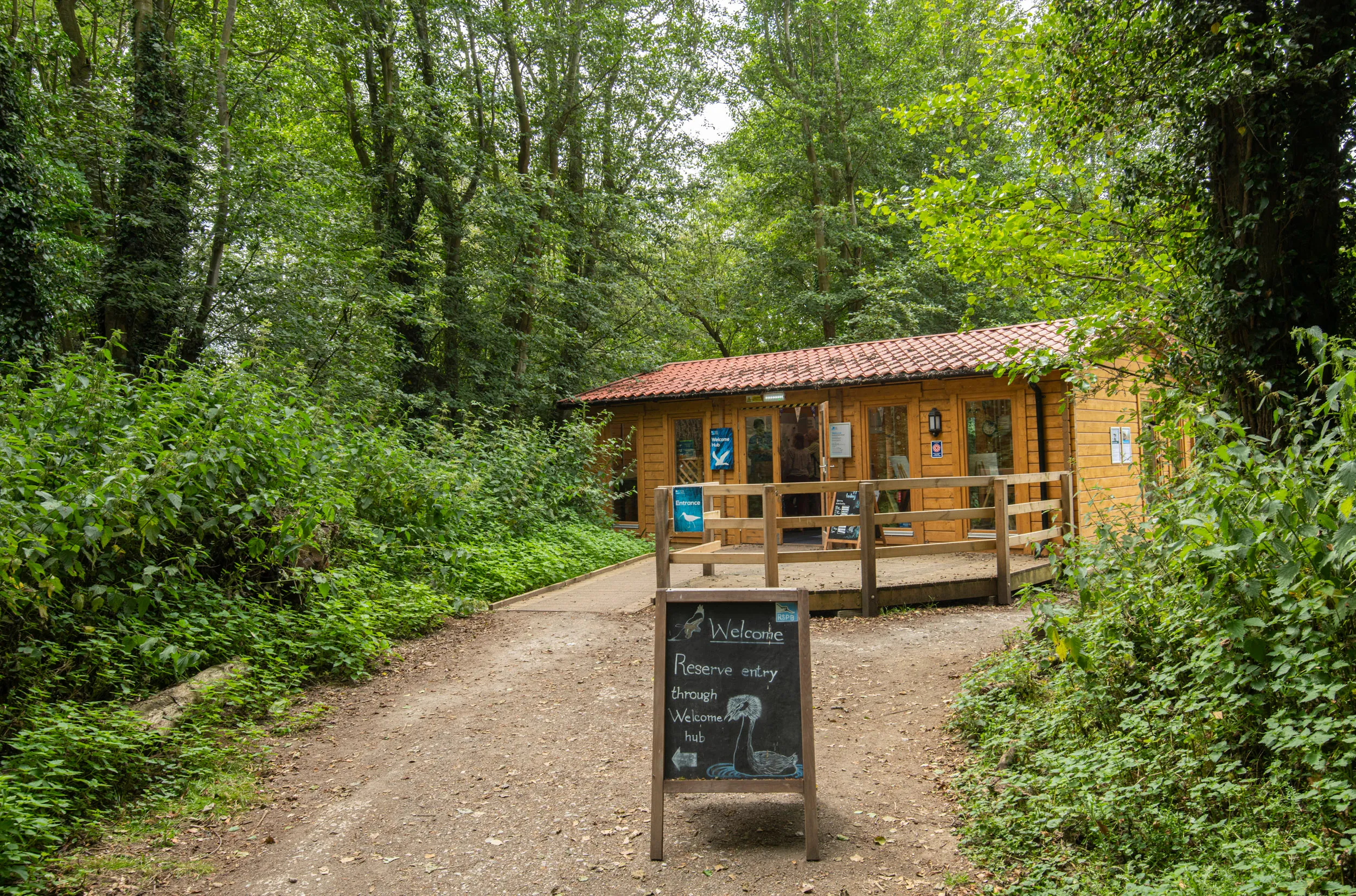 Welcome Hut located between the trees